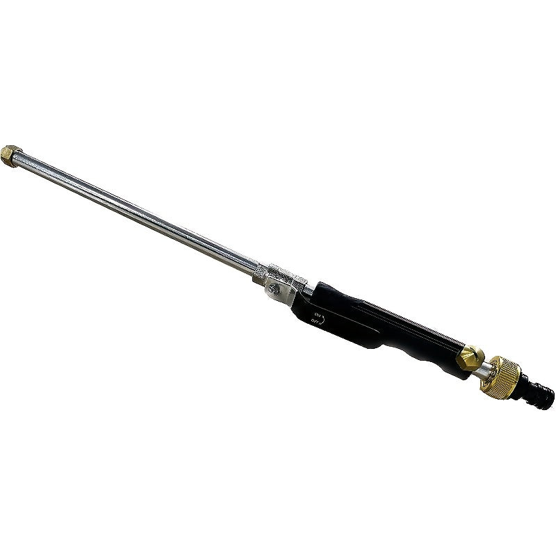 Heavy-Duty High-Pressure Power Washer Wand, Over-the-Hose Garden Spray Wand with 2 Interchangeable Nozzles, Battery-Free Aluminum Alloy Jet Washer Attachment for Car Wash and Window Cleaning